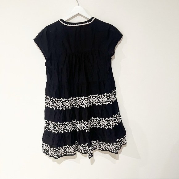 Roller Rabbit Shopbop Pamela Black & White Embroidered Cotton Lightweight Dress - Picture 11 of 14